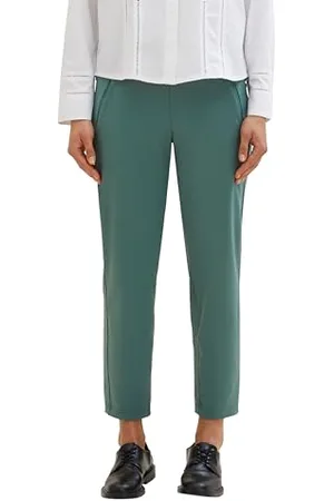 TOM TAILOR Damen Loose Fit Jogger Hose, Sea Pine Green, 34/28