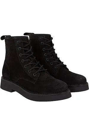 Tommy Hilfiger Tjw Lace Up Boot Suede Mittelhohe Stiefel, Damen, (Black), 37 Eu