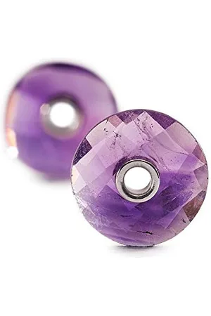 Trollbeads Damen-Ohrhänger Amethyst Glas - 86101