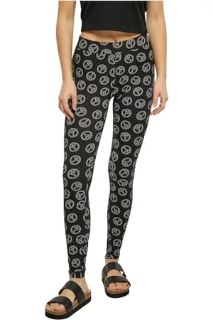 Urban classics Damen TB4771-Ladies Soft AOP Leggings Hose, , M