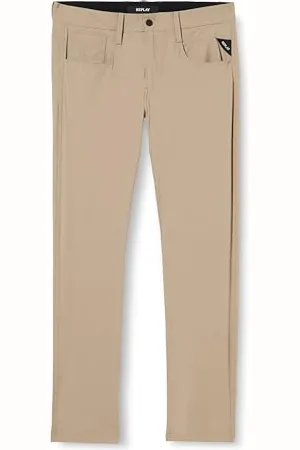 Replay Herren Chino Anbass Slim-Fit Hyperflex Hybrid mit Stretch, (Beige), 36W / 32L