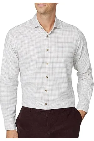 Hackett Herren Gebürsteter Tattersall Hemd, , S