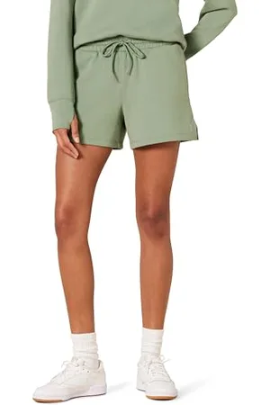 Amazon Damen 10 cm Lange Active-Sweat-Shorts mit normaler Passform und hoher Taille, , XL