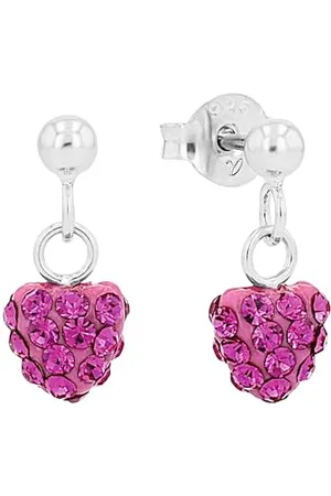 Amor Ohrhänger 925 Sterling Silber Mädchen Kinder Ohrschmuck, mit Kristallglas, Kommt in Schmuck Geschenk Box