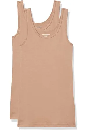 Amazon Damen Tanktop schlanke Passform, 2er-Pack, , XXL
