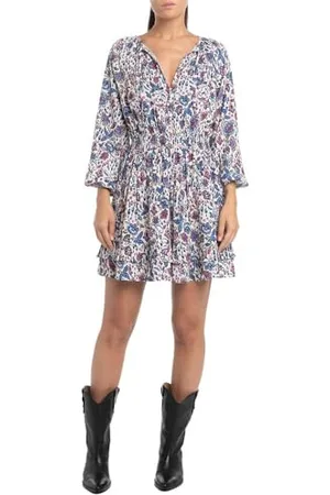 Replay Damen Kleid Langarm aus Viskose, Mehrfarbig (Multicolor 010), M