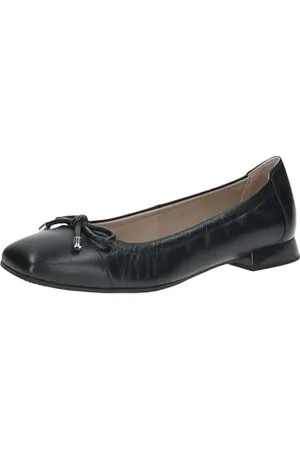 Caprice Damen Ballerinas mit Schleife Elegant, Blau , 41 EU
