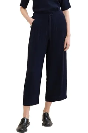 TOM TAILOR Damen Culotte Crinkle Hose, sky captain blue, 34/28