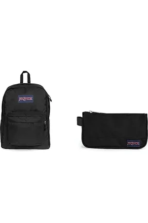 JanSport SuperBreak One Rucksack, 42.5 cm, 26 L, (Black) + Medium Accessory Pouch, 22 cm, 0.8 L, (Black)