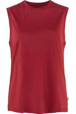 Fjällräven Damen Abisko Wolle Tank Top, Pomegranate Red, L