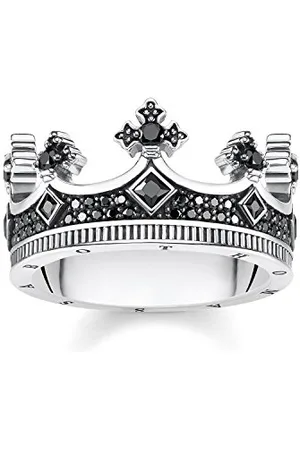 Thomas Sabo Herren Ring Krone geschwärzt 925 Sterling TR2208-643-11