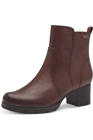 Jana Damen Stiefeletten mit Absatz Wasserabweisend Vegan, Braun , 39 EU