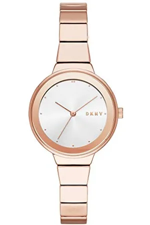 DKNY Damenuhren Astoria, Dreizeigeruhrwerk, 32mm Rose Gold Legierungsgehäuse mit einem Legierungsarmband, NY2695