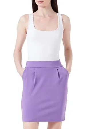 Ichi IHKATE SK Damen Kurzer Rock Minirock mit Stretch und Elastikbund, Größe:XS, Farbe: