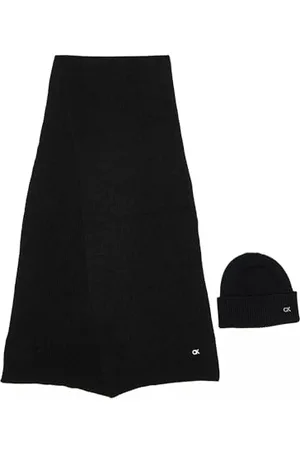 Calvin Klein CKJ Gifting Softies MONO BEANIE SCARF CK Black
