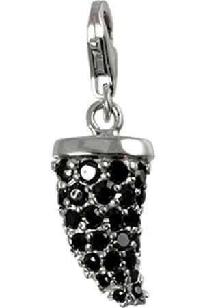 Carlo Biagi Damen-Anhänger Horn Schwarz 925 Silber CSCZS03B
