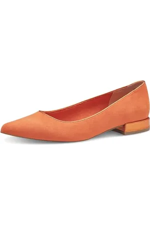 Marco Tozzi Damen Ballerinas Spitz Vegan, Orange , 39 EU