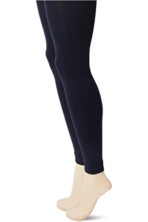 Nur Die 2er Pack Leggings 80 DEN Strumpfhose ohne Fuß Blickdicht warm extra breiter Komfortbund Damen, , S