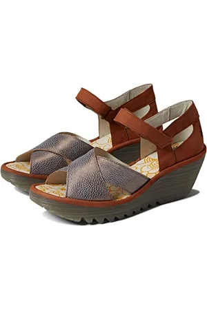Fly London Damen Yent365fly Keilsandale, Bronze-Hellbraun, 40 EU
