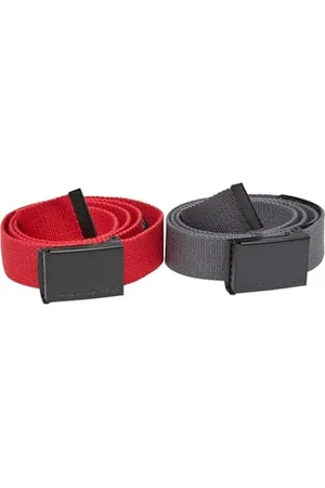 Urban classics Unisex Gürtel Canvas Belt 2-Pack, One Size verstellbare Canvasgürtel in 2er Pack, lackierte Metallschließe mit Logo-Prägung, erhältlich in vielen Farben