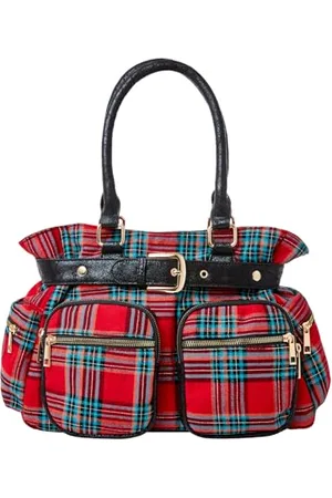 Joe Browns Damen Vintage Tartan Check Buckle Detail Shoulder Bag Tasche
