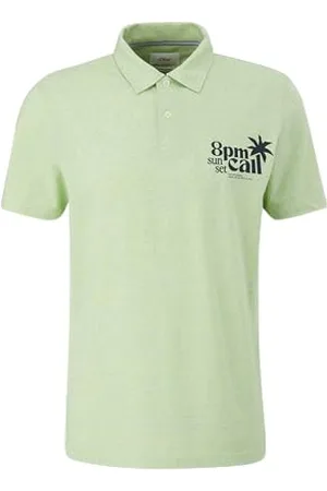 QS by s.Oliver Herren Poloshirt Kurzarm, Grün, XXL