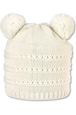 Sterntaler Baby-Mädchen Strickmütze Puschel Mütze, , 45