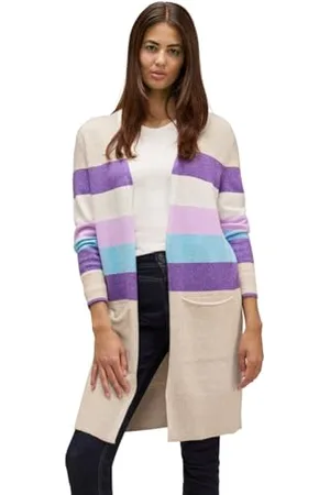 Street one Damen A253690 Strickjacke Lang Gestreift, , 40
