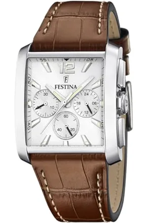 Festina Herren Analog Quarz Uhr mit Leder Armband F20636/1