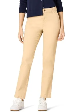 Amazon Damen Chinohose In Voller Länge Mit Schmaler Passform, Hohem Bund Und Geradem Bein, , 44