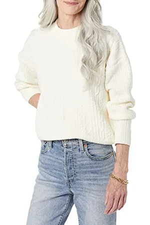 Amazon Damen Moderner Soft-Touch-Pullover Mit Rundhalsausschnitt (Erhältlich In Übergröße), , M