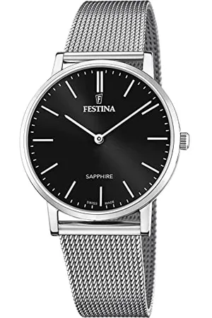 Festina Uhr Für Herren F20014/3 Swiss Made Silber Edelstahl Case SilberEdelstahl Band