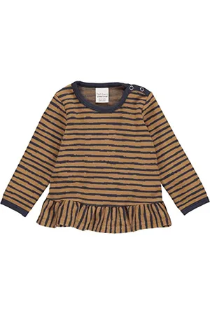 Green Cotton Baby - Mädchen Stripe Peplum L/S Baby T shirts and tops, , 68 EU