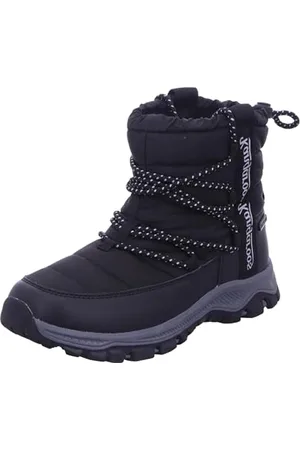 KangaROOS Damen K-FW Shego Schneestiefel, Jet Black/Steel Grey, 40 EU