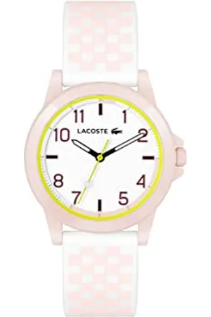 Lacoste Analog Quarzuhr Unisex für Jungen mit Silikonarmband