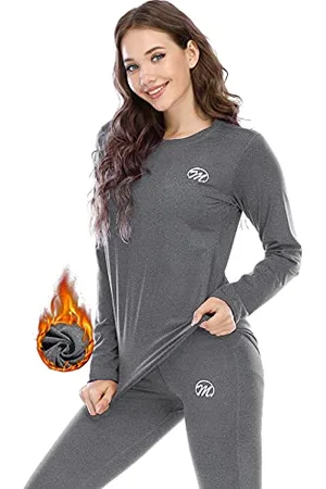 MEETWEE Damen Thermounterwäsche Set, Skiunterwäsche Unterwäsche Thermo Atmungsaktiv Funktionswäsche Schnelltrocknend Warme Winter