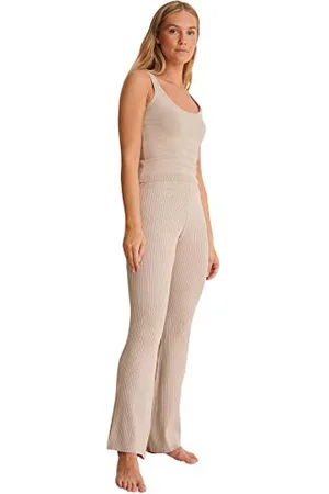 NA-KD Damen Wide Leg Knitted Pants Lssige Hose, , M