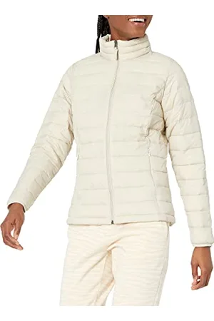 Amazon Damen Leichte, langärmelige, Wasserabweisende, packbare Pufferjacke (in Übergröße erhältlich), , L