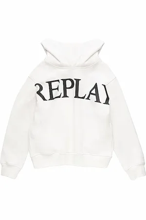 Replay Jungen Hoodie aus Baumwolle, (Weiß), 6 Jahre