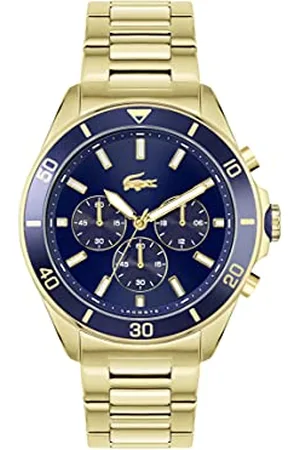 Lacoste Chronograph Quarz Uhr für Herren Kollektion TIEBREAKER mit Goldfarben Edelstahlarmband - 2011151
