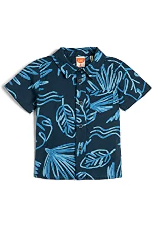 Koton Babyboy Shirt Short Sleeve Pocket Detail Floral Printed Cotton