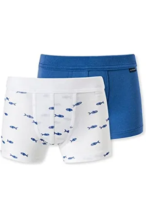 Schiesser Jungen 2 PACK Short mit weichem Bündchen Unterwäsche Feinripp - 100% Organic Bio Baumwolle - Größe 92 bis 182