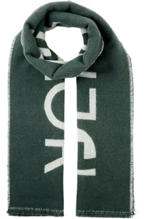 TOM TAILOR 1043563 Jacquard Schal mit Logo, 10362-Dark Gable Green, OneSize