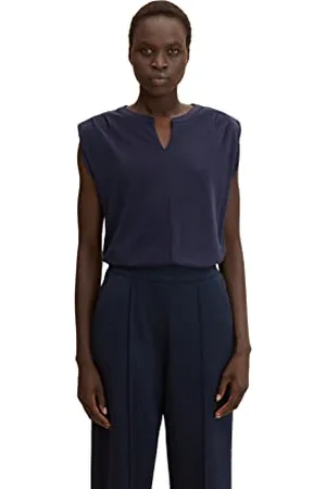TOM TAILOR Damen Top mit Schulterpolstern 1033079, , XL