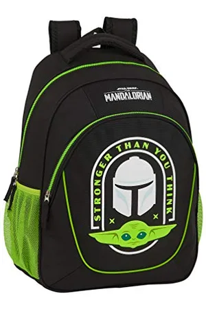 Safta Unisex Kinder 612041391 Rucksack, Schwarz/Neon-grün, Einheitsgröße