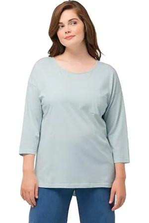 Ulla Popken Damen, große Größen, Pyjama Shirt with Chest Pocket