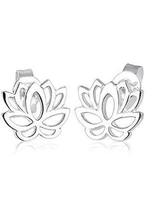 Elli Ohrringe Damen Lotusblumen Motiv Verspielt in 925 Sterling