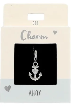 Depesche 11785-088 Charms Express yourself - Anhänger für Halsketten und Armband, Anker, versilbert, als kleines Geschenk