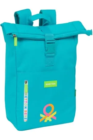 Safta BENETTON SUMMER Rucksack mit Klappe für Laptops von 39,6 cm (15,6 Zoll), ideal für verschiedene Altersgruppen, bequem und vielseitig, Qualität und Widerstandsfähigkeit, 28 x 13 x 42 cm, , M