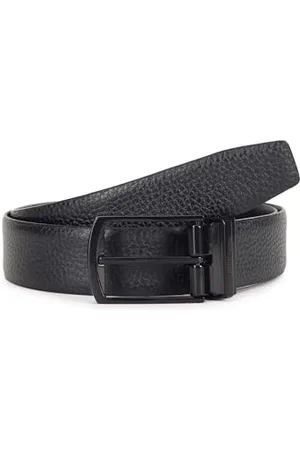 Calvin Klein Herren ADJ/REV Domed PB 35MM Gürtel, Black/Textured, 100